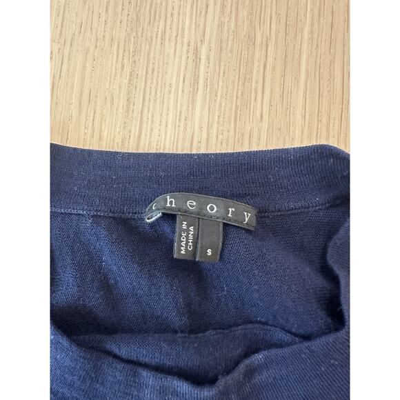 Theory Women Preppy Striped 100% Wool Crewneck Sweater Size Small 2220 - Picture 5 of 6